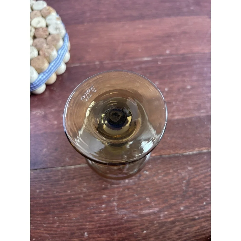 Pfaltzgraff Village Brown 6 oz‎ Wine Glass Water Stem Goblet 5-1/4